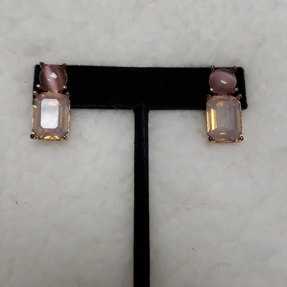 Pink and Gold Hammered Chain Link Necklace - Picture 6 of 6